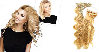 clip in full set hair extensions